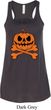 Halloween Pumpkin Skeleton Ladies Flowy Racerback Tanktop