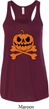 Halloween Pumpkin Skeleton Ladies Flowy Racerback Tanktop