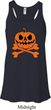 Halloween Pumpkin Skeleton Ladies Flowy Racerback Tanktop