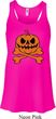 Halloween Pumpkin Skeleton Ladies Flowy Racerback Tanktop