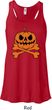 Halloween Pumpkin Skeleton Ladies Flowy Racerback Tanktop
