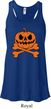 Halloween Pumpkin Skeleton Ladies Flowy Racerback Tanktop