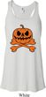 Halloween Pumpkin Skeleton Ladies Flowy Racerback Tanktop