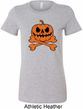 Halloween Pumpkin Skeleton Ladies Longer Length Shirt