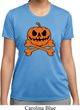 Halloween Pumpkin Skeleton Ladies Moisture Wicking Shirt