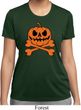 Halloween Pumpkin Skeleton Ladies Moisture Wicking Shirt