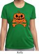 Halloween Pumpkin Skeleton Ladies Moisture Wicking Shirt
