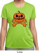Halloween Pumpkin Skeleton Ladies Moisture Wicking Shirt
