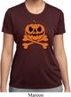 Halloween Pumpkin Skeleton Ladies Moisture Wicking Shirt