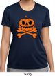 Halloween Pumpkin Skeleton Ladies Moisture Wicking Shirt