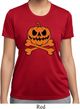 Halloween Pumpkin Skeleton Ladies Moisture Wicking Shirt