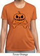 Halloween Pumpkin Skeleton Ladies Moisture Wicking Shirt