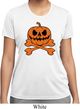 Halloween Pumpkin Skeleton Ladies Moisture Wicking Shirt