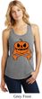 Halloween Pumpkin Skeleton Ladies Racerback Tank Top