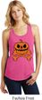 Halloween Pumpkin Skeleton Ladies Racerback Tank Top