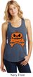 Halloween Pumpkin Skeleton Ladies Racerback Tank Top