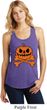 Halloween Pumpkin Skeleton Ladies Racerback Tank Top