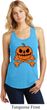 Halloween Pumpkin Skeleton Ladies Racerback Tank Top