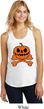 Halloween Pumpkin Skeleton Ladies Racerback Tank Top