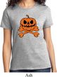 Halloween Pumpkin Skeleton Ladies Shirt