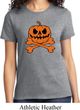 Halloween Pumpkin Skeleton Ladies Shirt