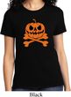 Halloween Pumpkin Skeleton Ladies Shirt