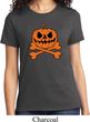 Halloween Pumpkin Skeleton Ladies Shirt