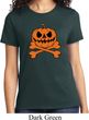 Halloween Pumpkin Skeleton Ladies Shirt