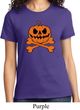 Halloween Pumpkin Skeleton Ladies Shirt