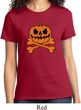 Halloween Pumpkin Skeleton Ladies Shirt