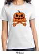 Halloween Pumpkin Skeleton Ladies Shirt