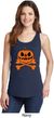 Halloween Pumpkin Skeleton Ladies Tank Top
