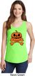 Halloween Pumpkin Skeleton Ladies Tank Top
