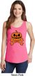 Halloween Pumpkin Skeleton Ladies Tank Top