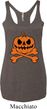 Halloween Pumpkin Skeleton Ladies Tri Blend Racerback Tank Top