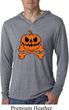 Halloween Pumpkin Skeleton Lightweight Hoodie Shirt