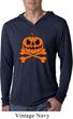 Halloween Pumpkin Skeleton Lightweight Hoodie Shirt