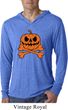 Halloween Pumpkin Skeleton Lightweight Hoodie Shirt