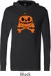 Halloween Pumpkin Skeleton Lightweight Hoodie Tee