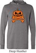 Halloween Pumpkin Skeleton Lightweight Hoodie Tee
