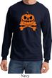 Halloween Pumpkin Skeleton Long Sleeve Shirt