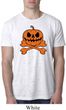 Halloween Pumpkin Skeleton Mens Burnout Shirt