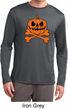 Halloween Pumpkin Skeleton Mens Dry Wicking Long Sleeve Shirt