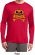 Halloween Pumpkin Skeleton Mens Dry Wicking Long Sleeve Shirt