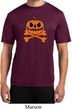 Halloween Pumpkin Skeleton Mens Moisture Wicking Shirt