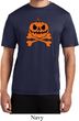 Halloween Pumpkin Skeleton Mens Moisture Wicking Shirt