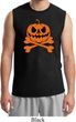 Halloween Pumpkin Skeleton Mens Muscle Shirt