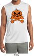 Halloween Pumpkin Skeleton Mens Sleeveless Moisture Wicking Shirt