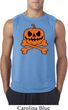 Halloween Pumpkin Skeleton Mens Sleeveless Shirt