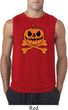 Halloween Pumpkin Skeleton Mens Sleeveless Shirt